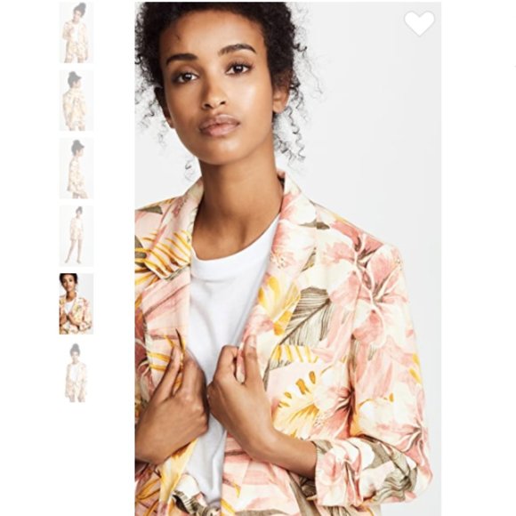 Joie Pink Tropical Print "Kishina B" Blazer - Picture 5 of 14